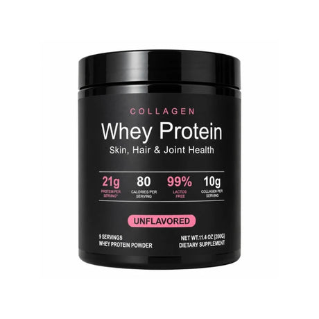Whey Protein Powder Unflavored Muscle Recovery Joint Health Skin Hydration Grass-Fed Collagen Daily Nutrition Support
