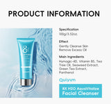 Quiyum 8X H2O AquaVitalize Facial Cleanser 100g Gentle Daily Cleansing Oil Control Refreshing Face Wash for All Skin Types