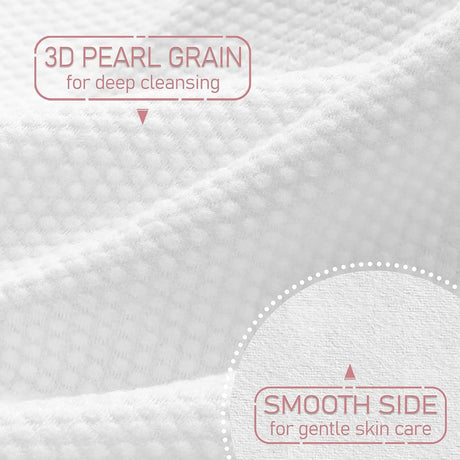100% Cotton Disposable Face Towel Biodegradable Dry Face Wipes 50 Count/Box Thick Clean Facial Towel for Sensitive Skin 12x10 in