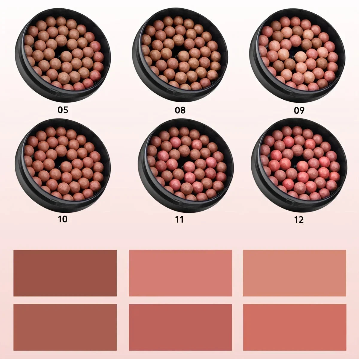 Long Lasting Roll-on Blush Shimmer Matte Finish with Brush 3D Glossy Texture for Daily Makeup Rich in Texture