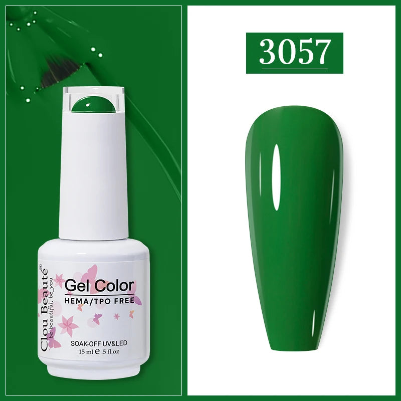 Clou Beaute Gel Nail Polish Neon Brown Royal Blue Red Green Pastal Nude Nail Art Varnishes Gel Lacquer HEMA/TPO FREE UV Gel Nail