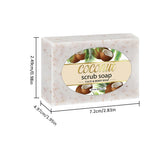 Coconut Scrub Soap Handmade Exfoliating Bath Soap Face & Body Cleanser Long-Lasting Moisturizing Soap Remove Dead Skin