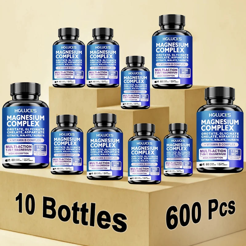 Magnesium Complex Capsules, Support Energy, Bone Strength, Restful Deep Sleep, Brain Health & Anxiety Relief