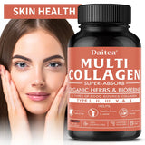 Multi Collagen for Women & Men - Type I, II, III, V, X, Hydrolyzed Collagen Peptides Supports Hair, Skin, Joint Health