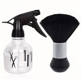 WANMEI Barber Hairdresser Water Sprayer Set Barbershop Hairdressing Neck Duster Cleaning Brush Professional Hair Styling Tool