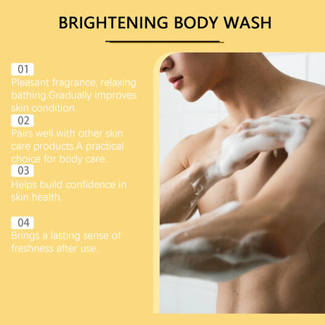 Kojic Acid Turmeric Brightening Body Wash Moisturizing, Cleansing, and Smooth Skin Shower Gel