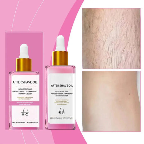 Hair Removal Care - 90ml Strawberry Hair Removal Aftercare Oil, 60g Hair Removal Cream, For Armpit Leg Arm Hair Growth Inhibitor