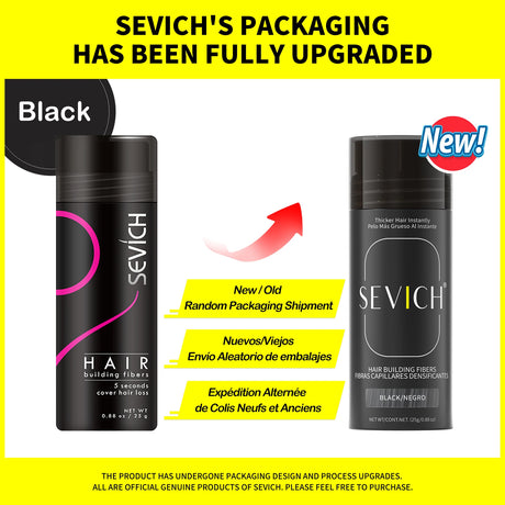 Sevich Hair Fiber Building Thin Loss Concealer Spray Refill Keratin Fibers Hair Powder Styling 25g 10 Colors Anti Hair Loss