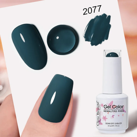 Clou Beaute Grey Color Nail Gel Polish Full Coverage Nail Polish Dark Red Gel Lacquer Varnish Vernis Semi Permanent Nail Art