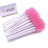 YGirlash 50Pcs Lash Swans Crystal Eyelash Applicator Disposable Diamond Handle Nylon Mascara Wands Brush Cosmetic Tools