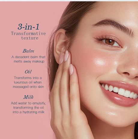 Rose Flavor Collagen Cleansing Balm Nourishing Cream Makeup Remover Mild Non-irritating Moisturizing Non-greasy Cleansing Balm