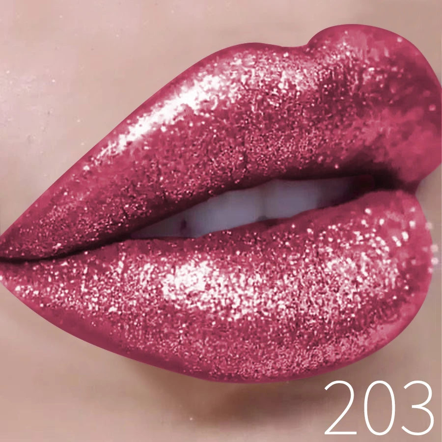 1PC Glitter Lip Gloss Long Lasting Waterproof Metallic Liquid Lipstick Pearl Shining High Pigment Lip Tint Korean Makeup Gifts