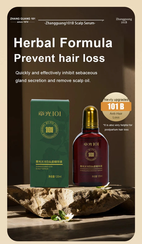 Zhang Guang 101B/101M Anti Hair Loss Shedding Proof Tonic 120ml – Herbal Treatment Essence, Controls Oil, 100% Authentic