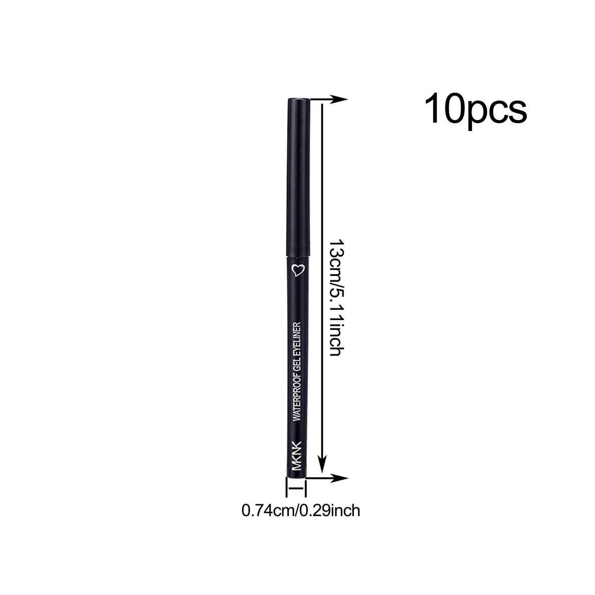 10PCS Waterproof Eyeliner Gel Pencil, Brown Eyelid Pen, Soft Easy Wearing High Pigmented Matte Finish Eyeliner Pen, Long Lasting