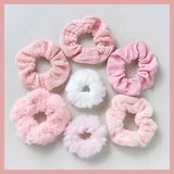7 Pcs/Set Women Hair Scrunchies Set Plush Solid Hair Band for Girls Ponytail Holder Rubber Bands Hair Ties Hair Accessories