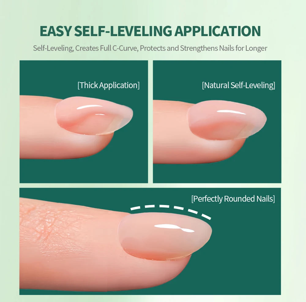 Nailpop 15ml Builder Gel Nail Polish for Nail Apex & Extension Strengthener Upgraded Soak Off UV Gel Rhinestone Glue 4 Colors