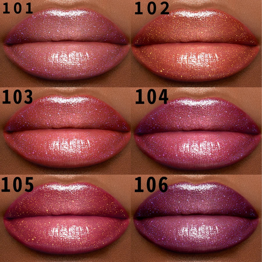 Moisturizing, Plump and Sparkling Lip Gloss, Water-Glossy Mirror Lip Glaze, Glitter Lip Makeup for Women Lip Oil Cosmetics Gifts
