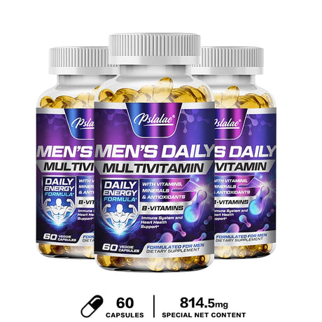 Men's Multivitamin Supplement - Supports Men's Multivitamin with Vitamins A, C, D, E & B12, Zinc, Calcium, Magnesium and More