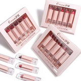 Velvet Matte Lipstick Set 5pcs Long Lasting Waterproof Red Nude Lipsticks Non Stick Cup Makeup Cosmetics Collection