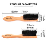 Barbertop Men Beard Brush Wooded Handle Soft Hair Cleaning Brush Broken Hair Remove Comb Hairdressing Neck Duster Barber Tools