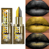 Two tone Color Metallic Lipstick Glitter Shimmer Lip Liner Pen Matte Velvet Finish High Pigment  Smooth Lip Tint Korean Makeup