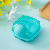 Silicone Soft Exfoliating Body Bath Shower Scrubber Loofah Brush Refillable Bath Brush Easy Foaming Massage Brush Bathroom Tools