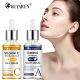 SUYARUN Day Vitamin C Night Retinol Serum - Brightening & Anti-Aging | 2-in-1 Formula for Skin Repair | All Skin Types.