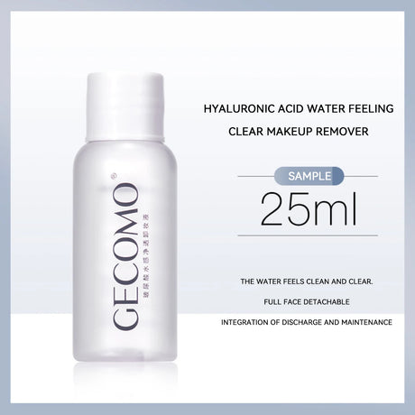 GECOMO Hyaluronic acid makeup remover-3-in-1 Eye, Lip, and Face Cleanser，Gentle, Suitable for Sensitive Skin, Pump Bottle