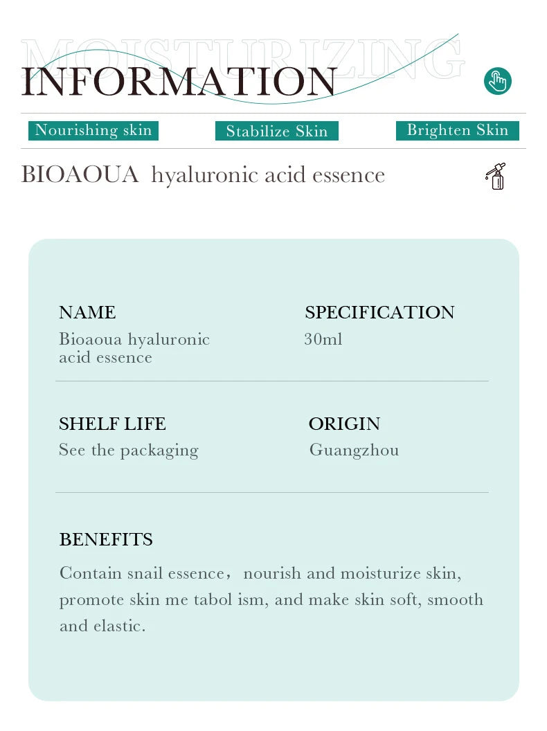 BIOAQUA Hyaluronic Acid Skin Care Kit Moisturizing Face Serum Anti Wrinkles Anti-Aging Anti Dark Circles Eye Cream Skin Care Kit