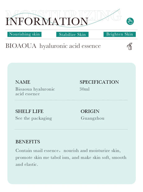 BIOAQUA Hyaluronic Acid Skin Care Kit Moisturizing Face Serum Anti Wrinkles Anti-Aging Anti Dark Circles Eye Cream Skin Care Kit