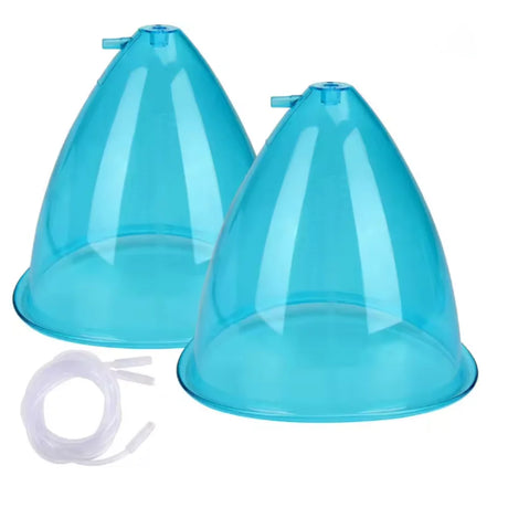 2pcs180/150ml Breast Enlargement Cupping Hip Lifting Buttock Vacuum Pump Suction Replacement Enhancer Massage Cup with Hose Set