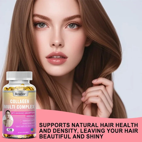 Collagen Complex Capsules - Promote Hair Growth, Skin & Nails Health, Supports Joint, Bone & Muscle Health, for Women and Men