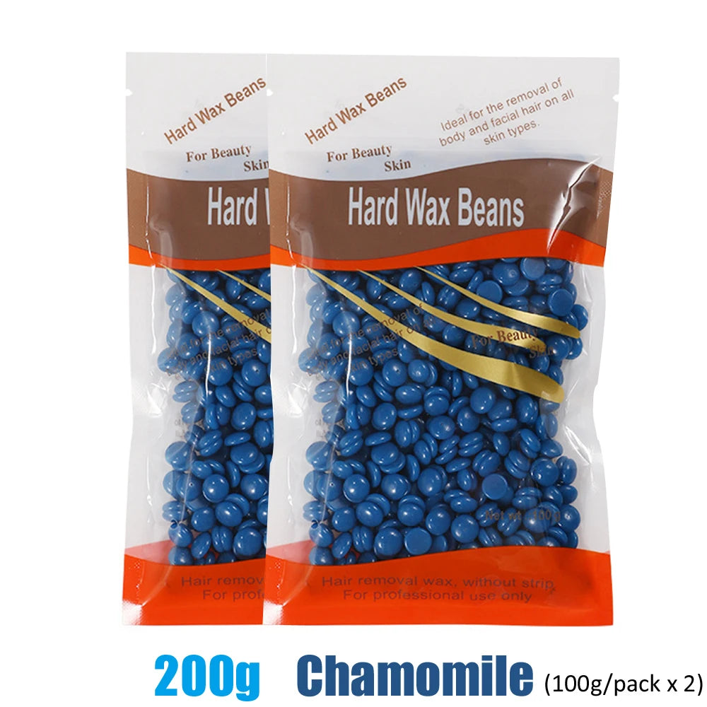 500g/200g/50g Hard Wax Beans for Hair Removal Body European Brazilian Pearl for Wax Warmer Waxing Beans for Wax Heater Machine