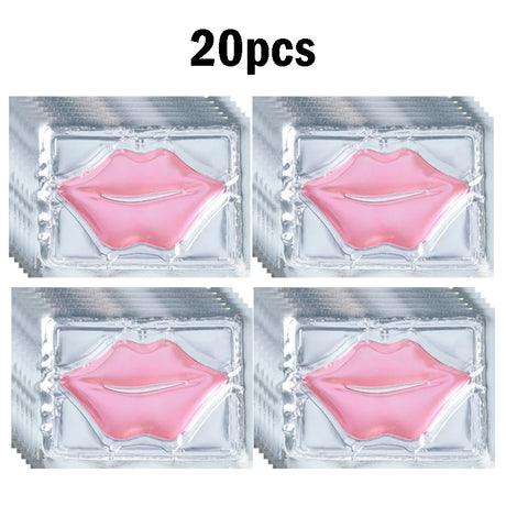 5/10/20/30pcs Pink Gold Crystal Collagen Lip Mask Plump Lips Moisturizing Nourishing Lip Patches Lips Plumper Skin Care Products