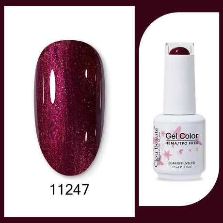 Clou Beaute 15ml HEMA TPO FREE Gel Nail Polish Bright Dark Army Green Gel Lacquer Semi Permanent Art Organic  Nail Gel Varnish