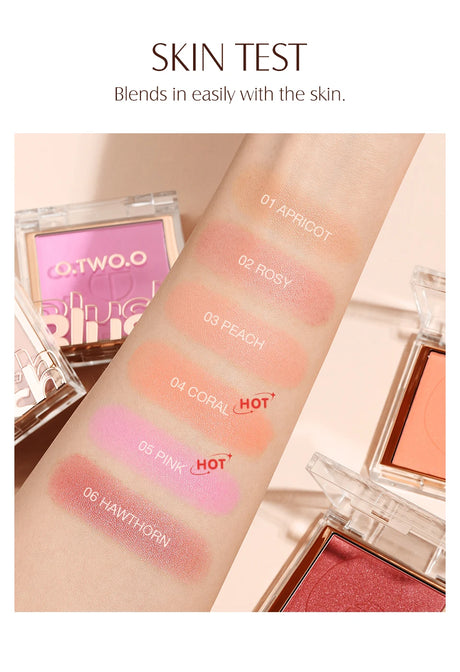 Soft Mineral Blush Palette 6 Colors Matte Long Lasting Powder Natural Cheek Contour Shadow Rouge Makeup Beauty