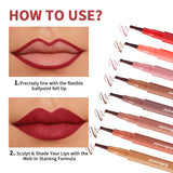 Waterproof Lip Liner Stain Lip Lingerie Long Lasting 8 Colors Transfer Proof Smudge Resistant Color No Bleed Formula  Cosmetics