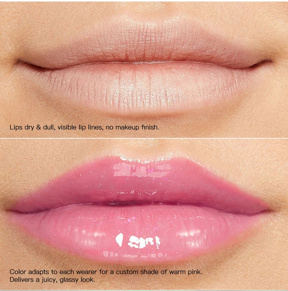PH Adaptive Color Lip Oil Instant Glass Shine Plumping Finish Iridescent Shine Lip Oil Long-lasting Hydration Smooth Lip Care