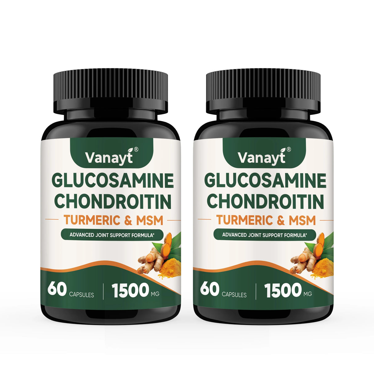Glucosamine Chondroitin MSM Turmeric Capsules - 3x Strength, Supports Joint Health, Joint Mobility & Comfort for Men and Women