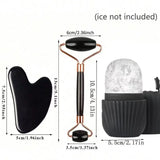 1/2/3pcs Ice Face Roller Facial Skincare Ice Roller Set,Facial Roller GuaSha FaceTool Set,Face Massage Roller Lifting Contouring