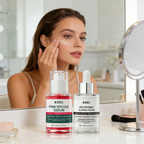 Pink Spicule Pore Tightening Anti-Aging Serum,ull Hydrating Protecting Skin Bright Revitalizing Unisex Essence