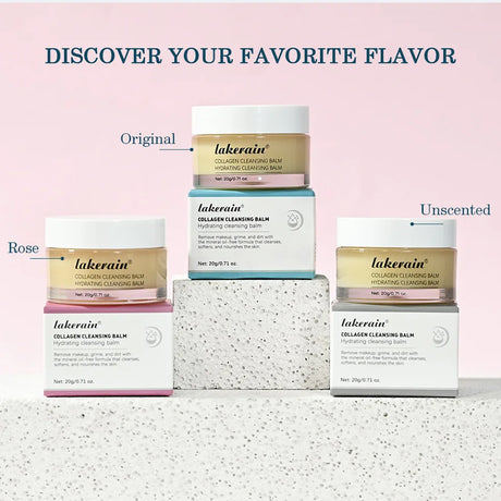 Rose Flavor Collagen Cleansing Balm Nourishing Cream Makeup Remover Mild Non-irritating Moisturizing Non-greasy Cleansing Balm