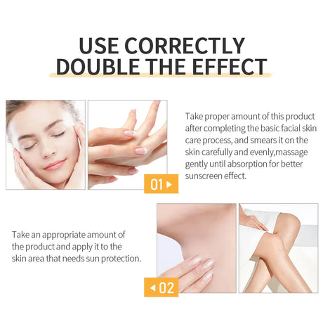 MSLAM Whitening Sun Cream Facial Body Sunscreen Sunblock Skin Protective Cream Anti-Aging Oil-control Moisturizing SPF 50