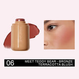 Multi-use Blush Stick Lip Cheek Eyes 3-in-1 Cream Blush Natural Matte Nude Makeup Long Lasting