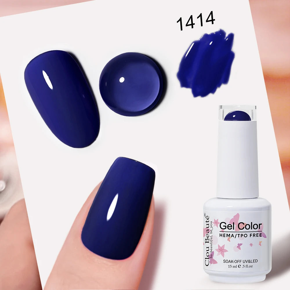 Clou Beaute Grey Color Nail Gel Polish Full Coverage Nail Polish Dark Red Gel Lacquer Varnish Vernis Semi Permanent Nail Art