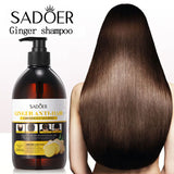 500ml Ginger Anti-Hair Loss Shampoo Long-lasting Fragrances Shampoo Deeply Moisturizing Smooth Set With Comb Gift