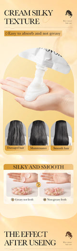 Rice Magical Keratin Hair Mask 5 Seconds Repair Damaged Frizzy Hairs Soft Smooth Shiny Moisturizing Nourish Hair Root Care