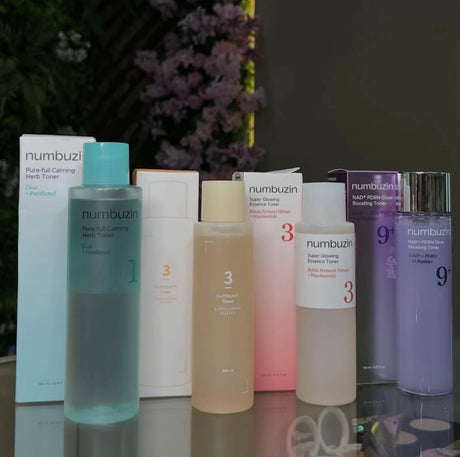 Original Numbuzin No9+ Face Care Collection NAD+ PDRN Glow Boost Toner 5+Glutathione Vitamin Concentrated Essence 3+Bifida Serum