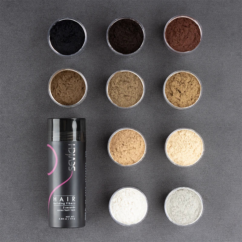 Sevich Hair Fiber Building Thin Loss Concealer Spray Refill Keratin Fibers Hair Powder Styling 25g 10 Colors Anti Hair Loss