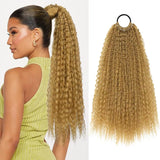 Synthetic wig Long curly hair fluffy explosive head corn whisker ponytail for women